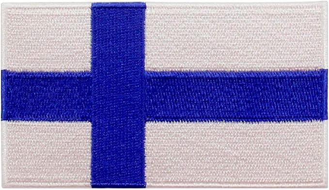 Patch Brodé Finlande - Drapeau Finlandais 40x25mm - À Coudre Ou à Repasser - Idéal Pour Vêtements Et Sacs
